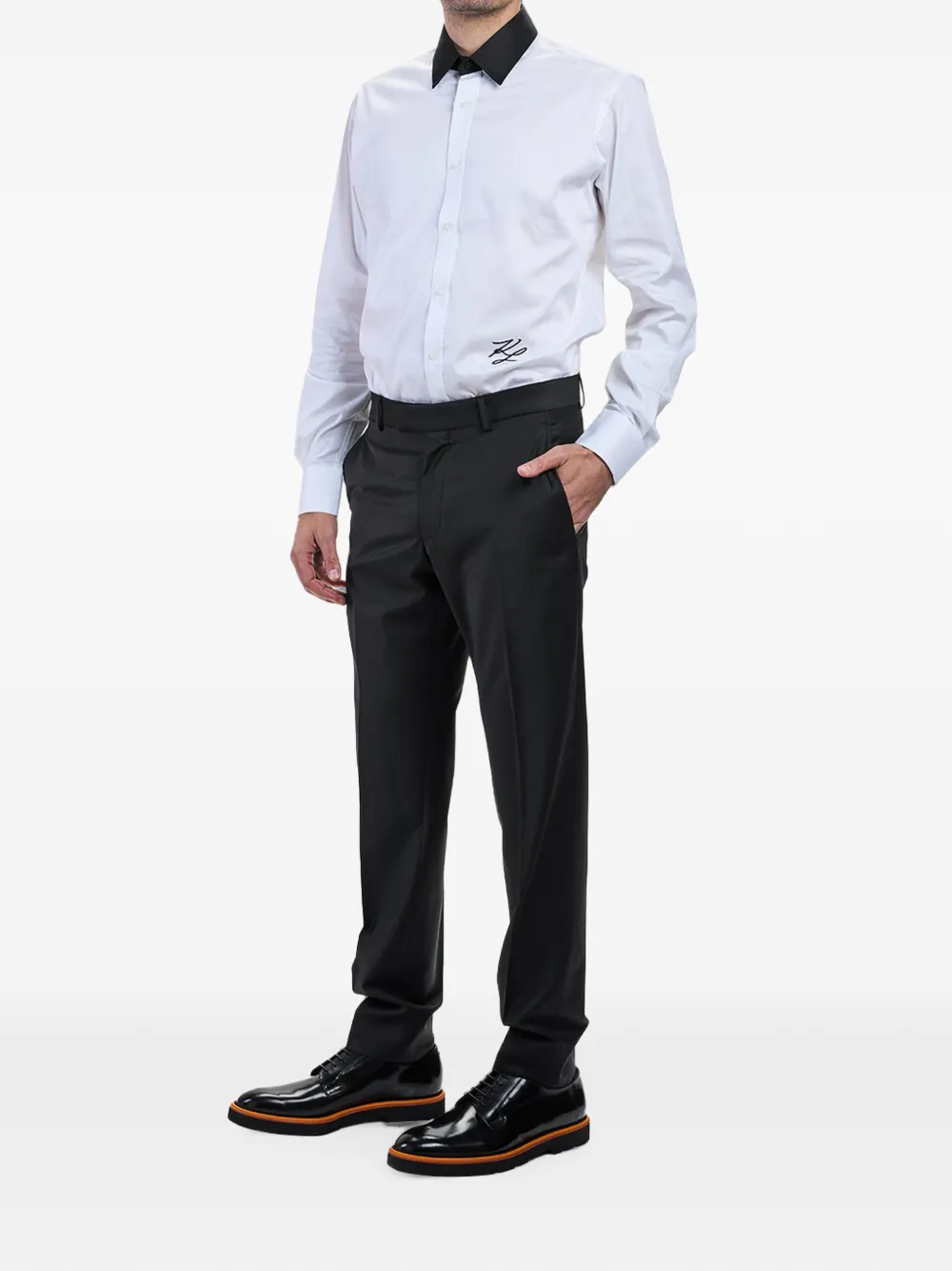 Karl Lagerfeld Road regular-fit broek Zwart