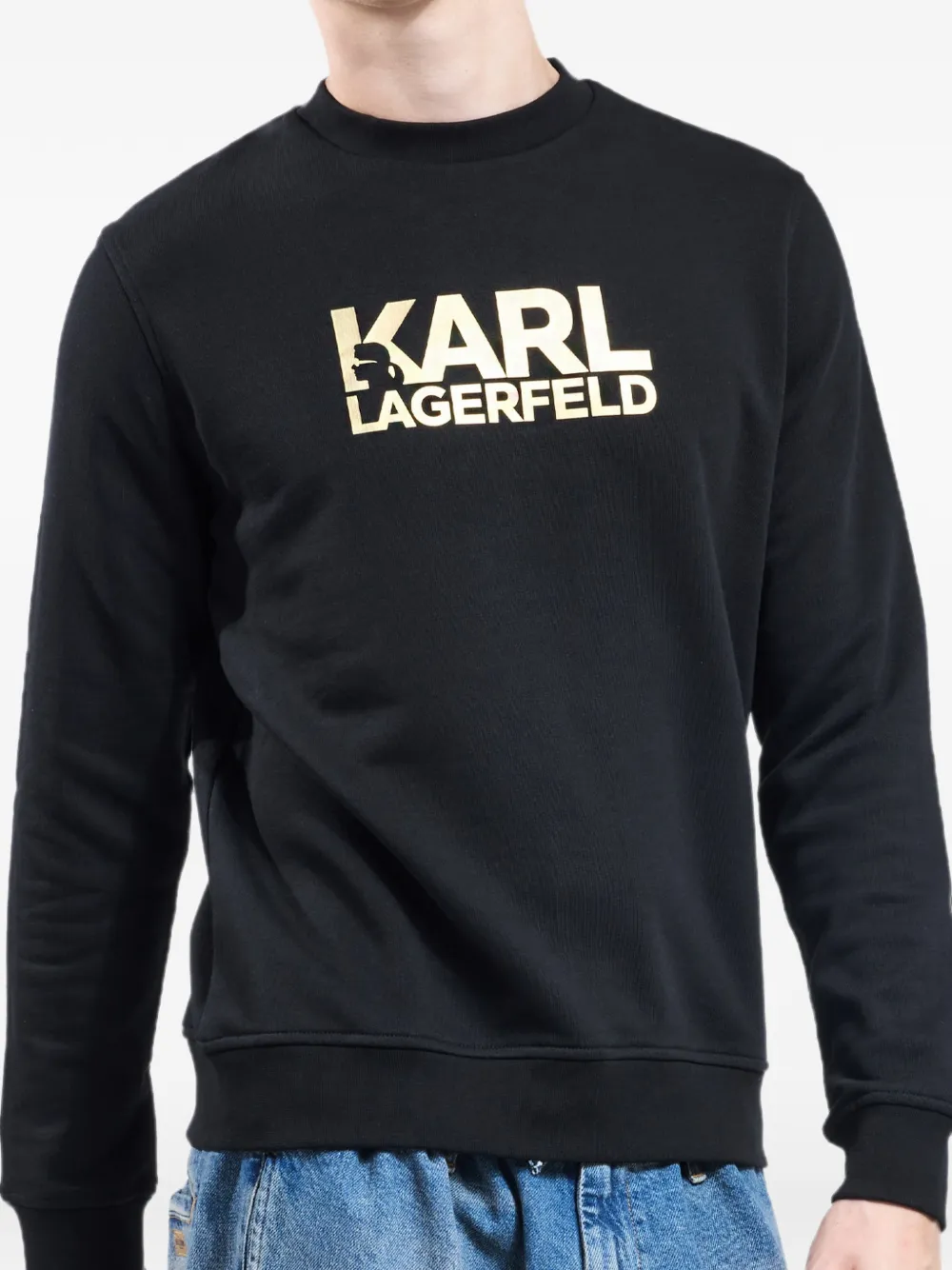 Karl Lagerfeld Sweater met logoprint Zwart