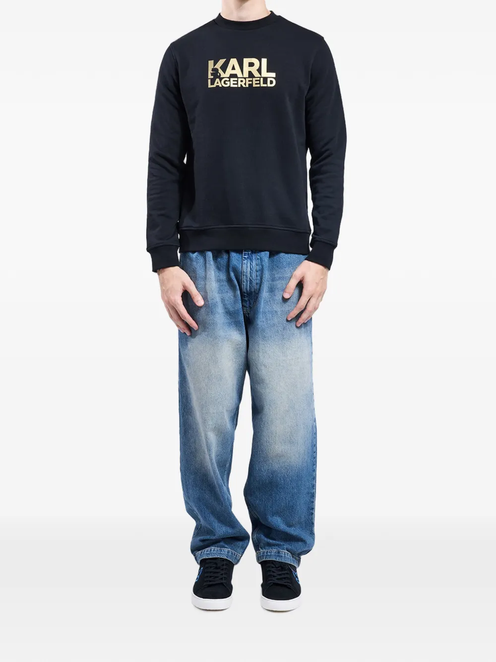 Karl Lagerfeld Sweater met logoprint Zwart