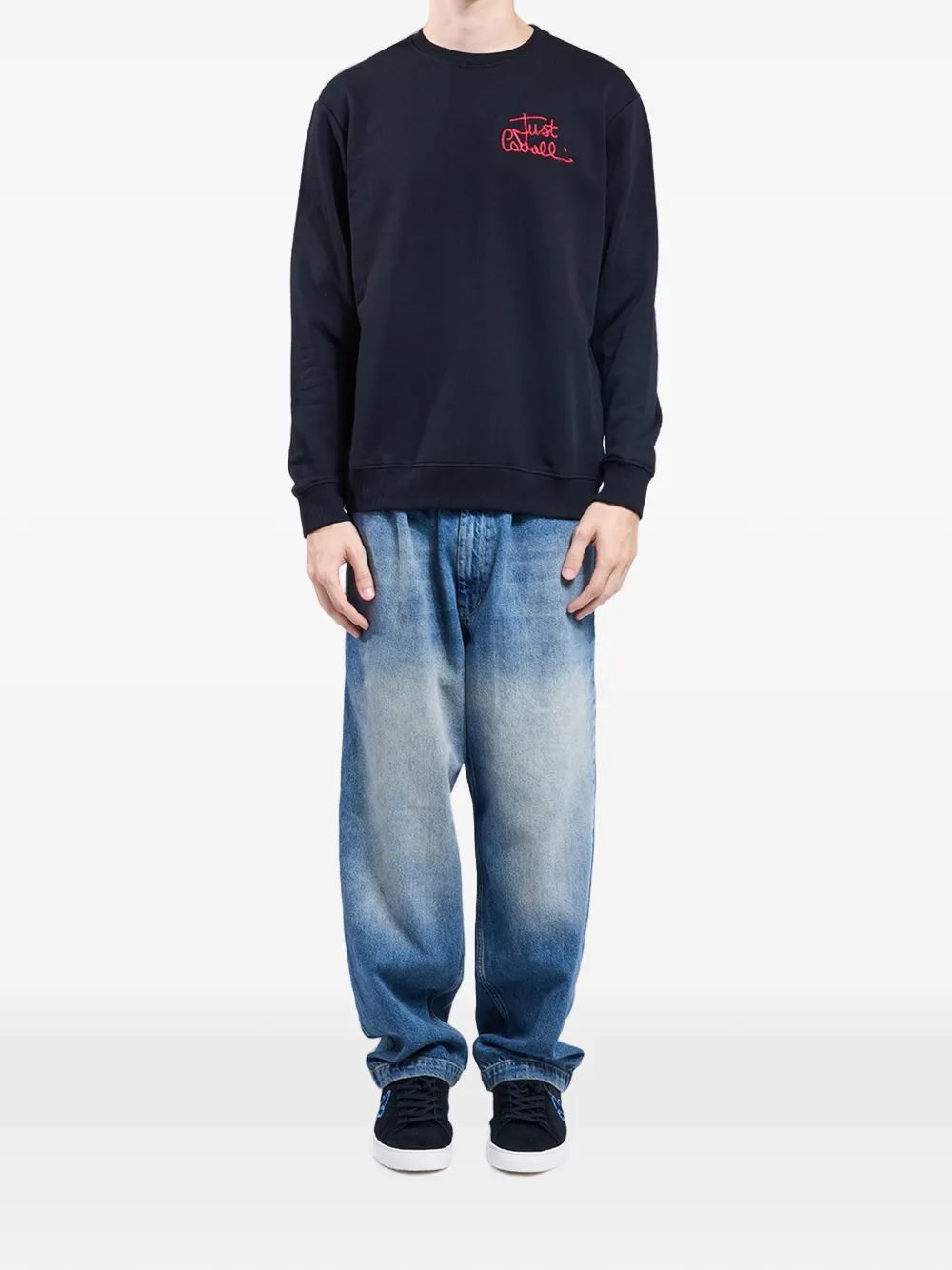 Just Cavalli Sweater met geborduurd logo Zwart