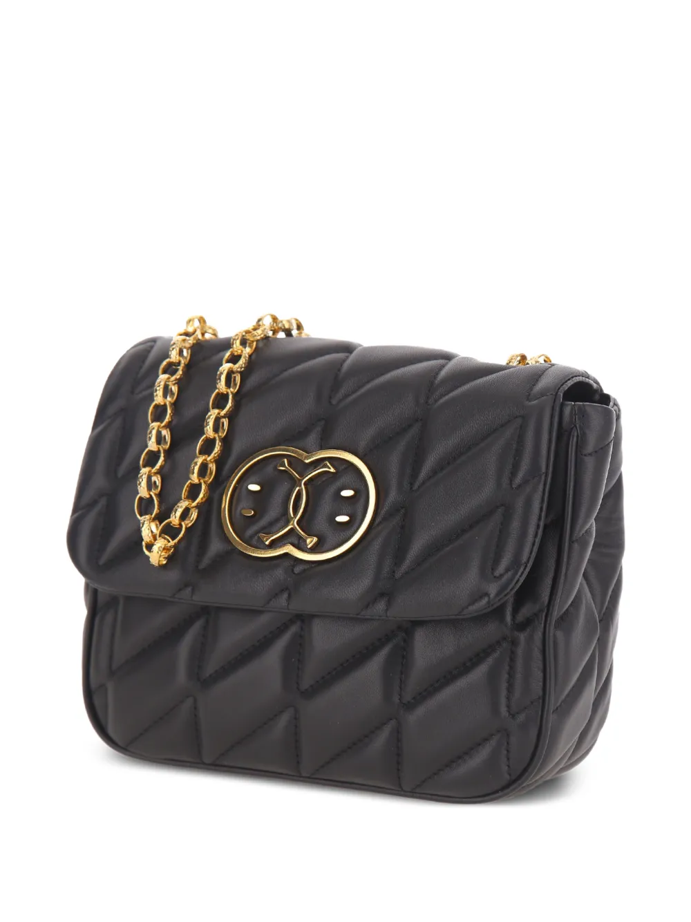 Moschino Double Smile gewatteerde schoudertas Zwart