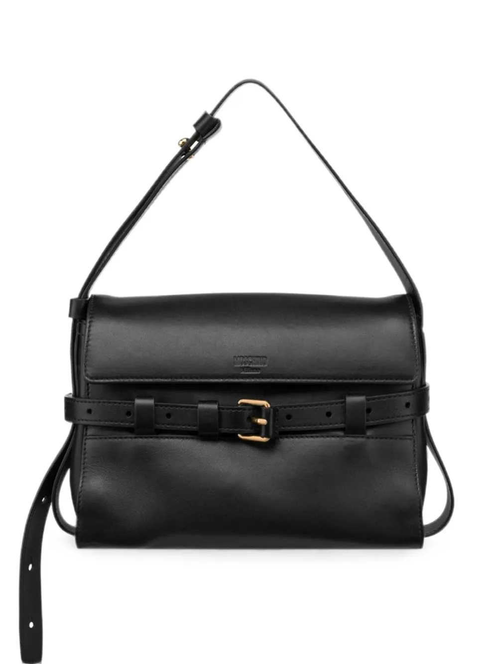 Moschino Tie Me leather shoulder bag