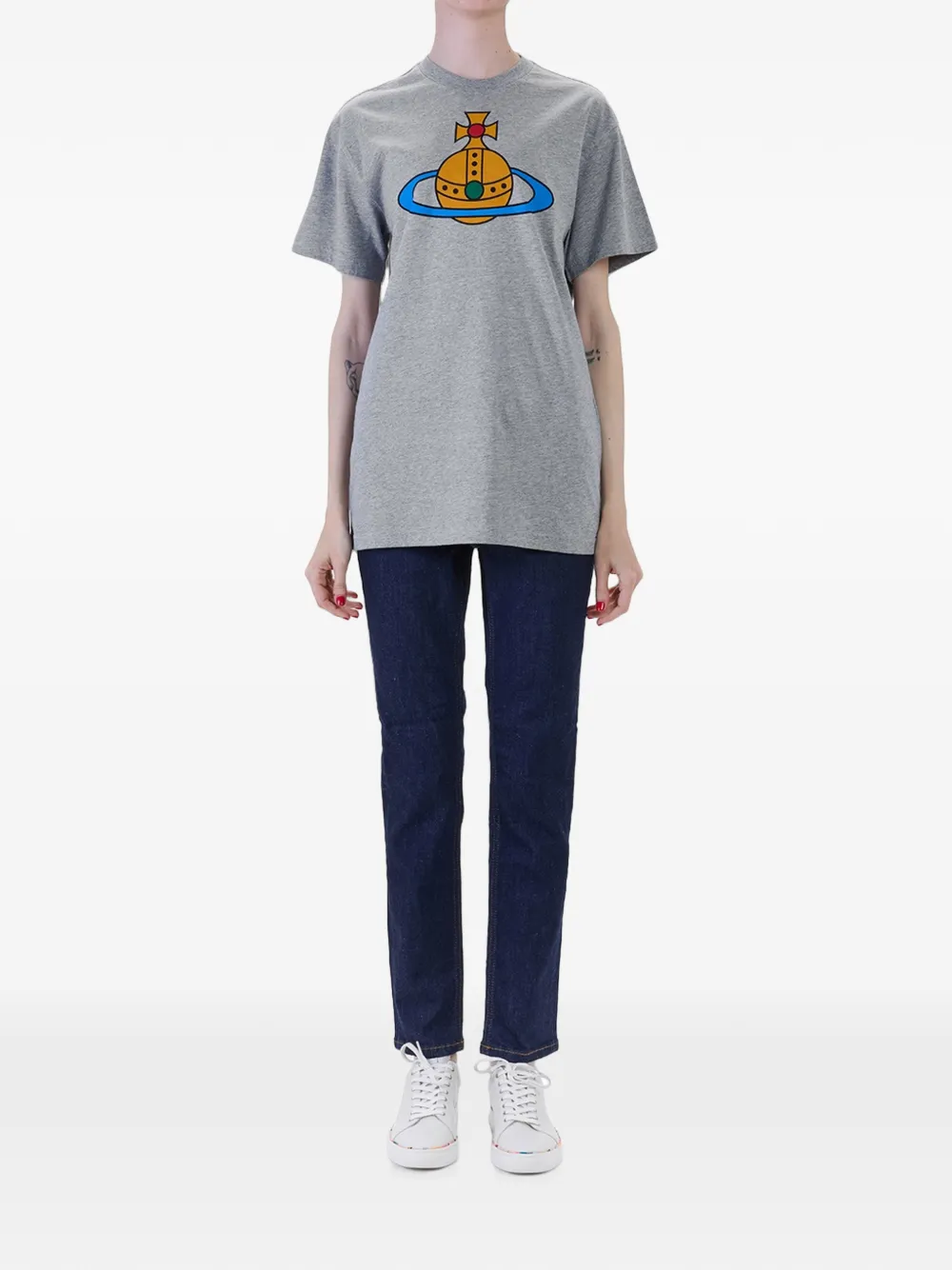 Vivienne Westwood Oversized T-shirt met Orb-print Grijs
