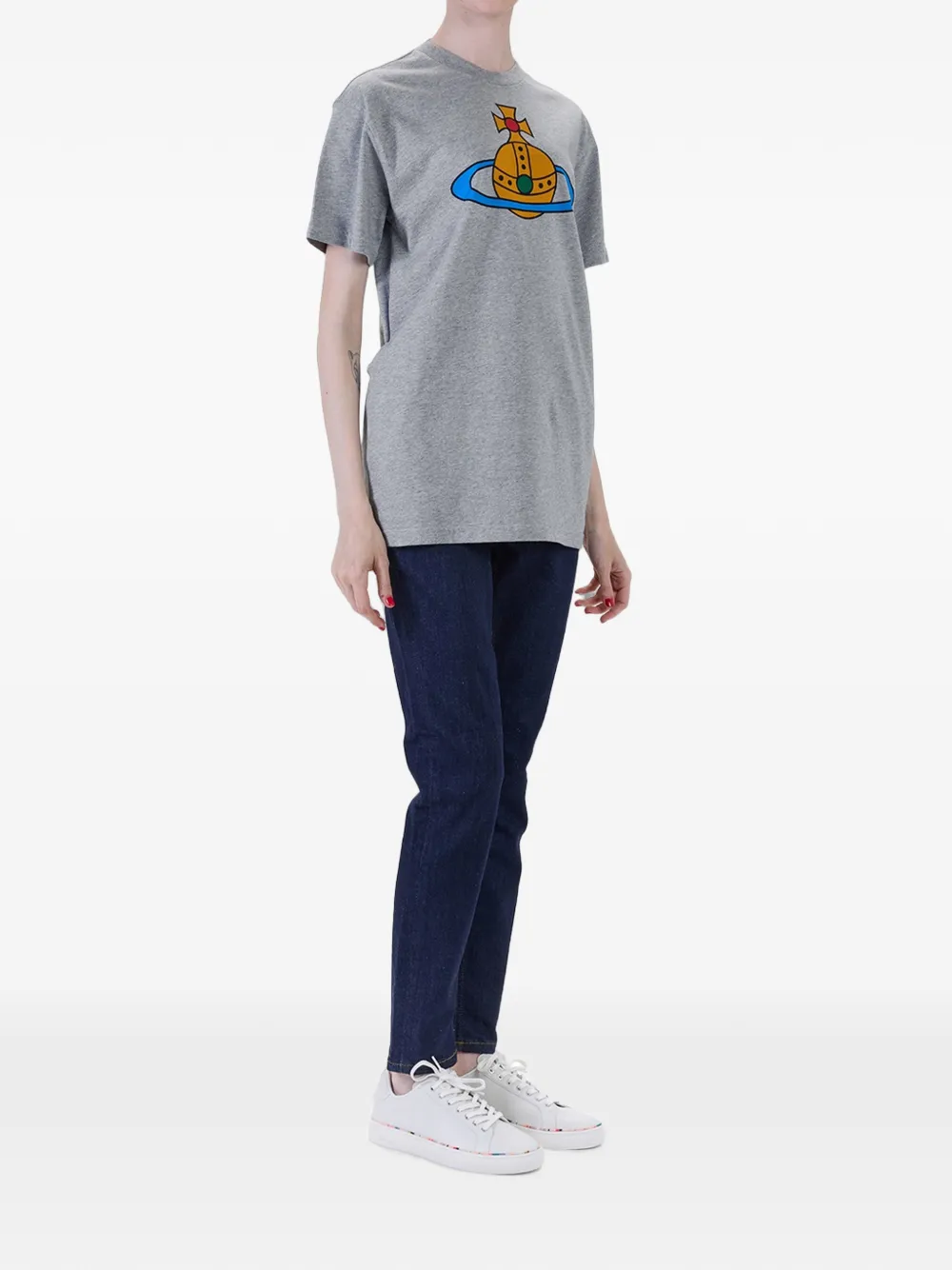 Vivienne Westwood Oversized T-shirt met Orb-print Grijs