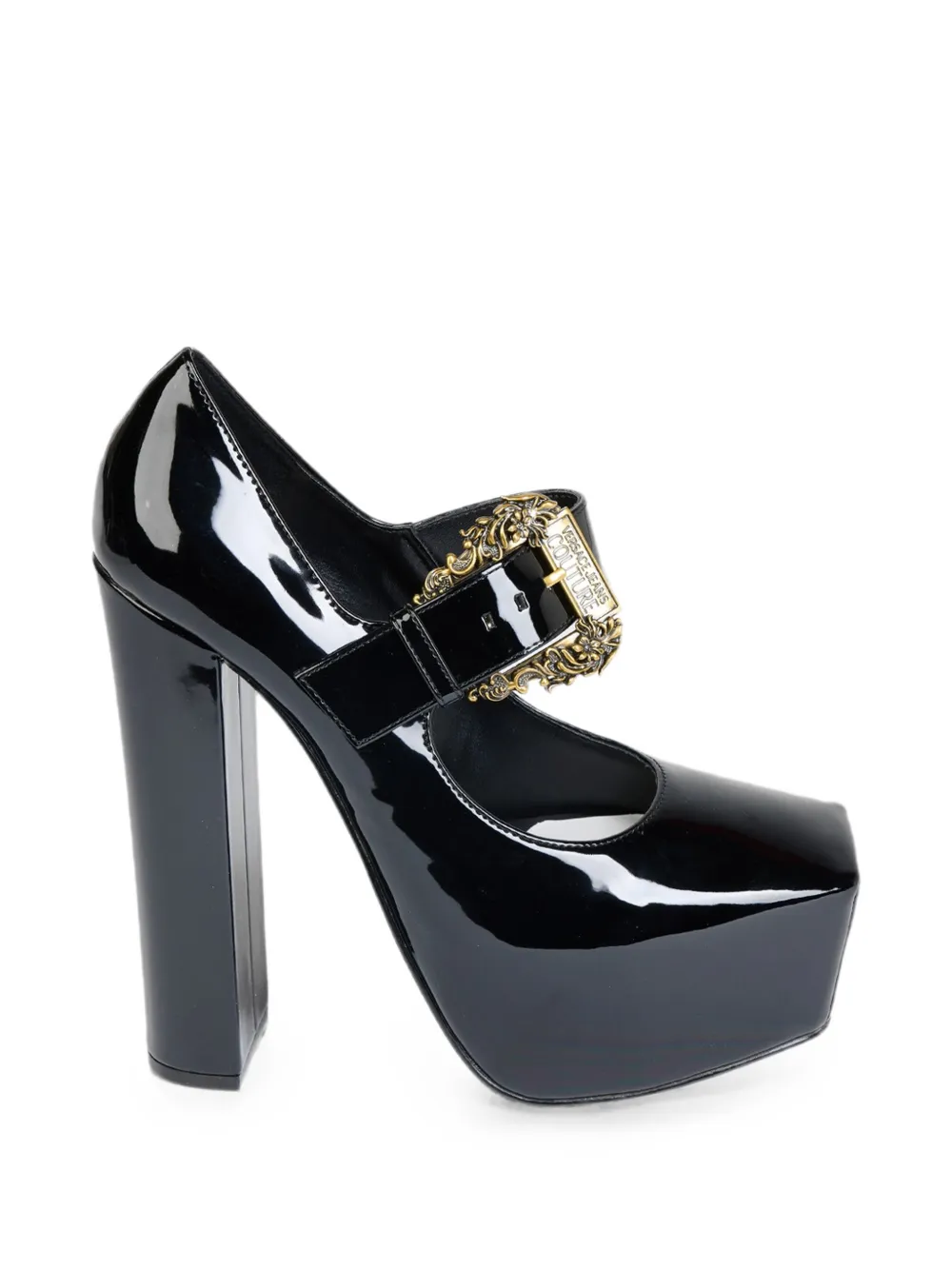 Versace Jeans Couture Hurley Baroque-buckle platform pumps