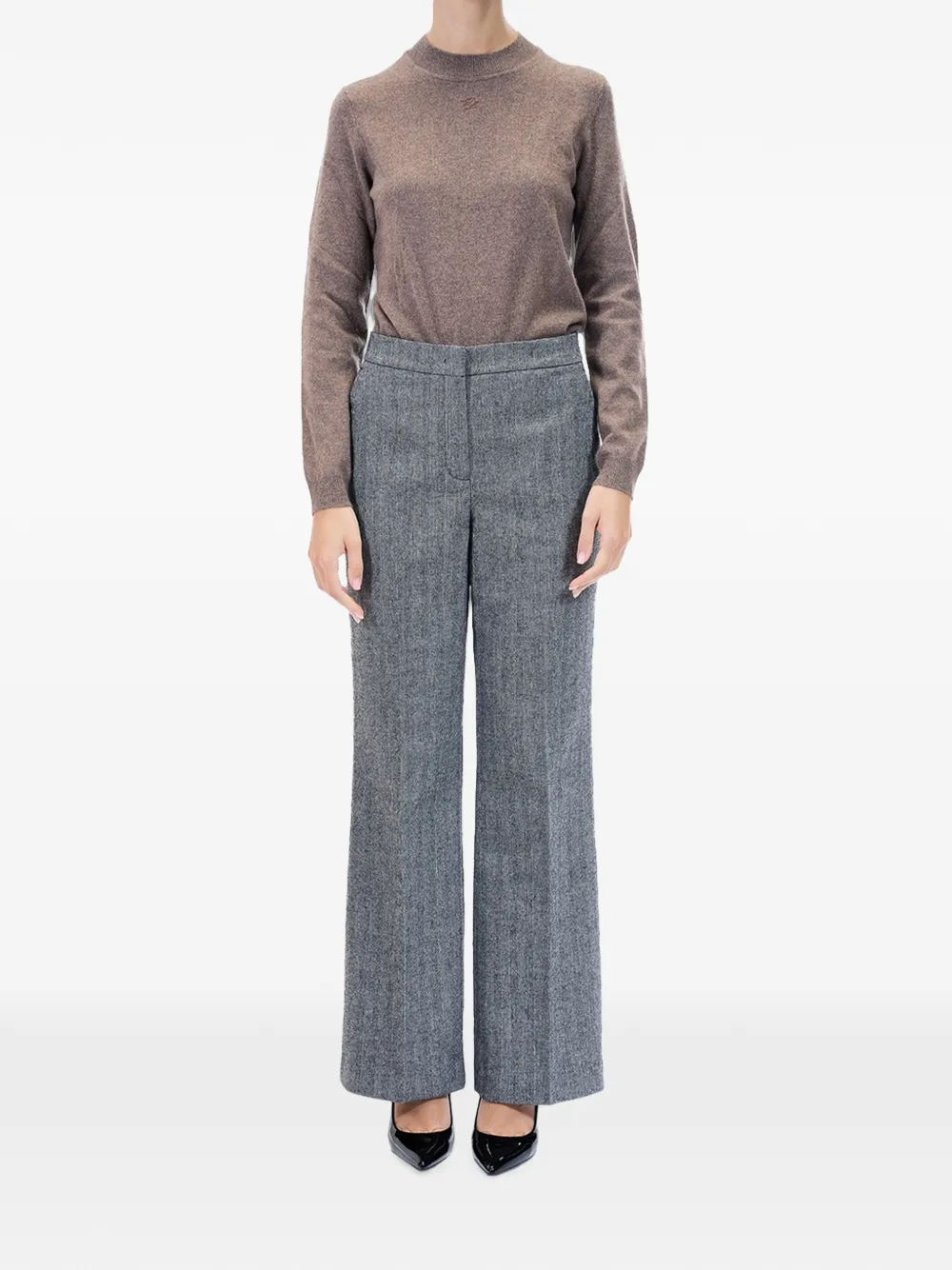 Karl Lagerfeld Tweed broek Grijs