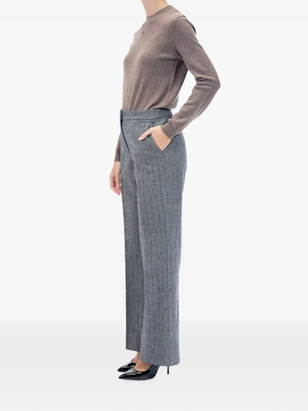 Karl Lagerfeld Tweed broek Grijs