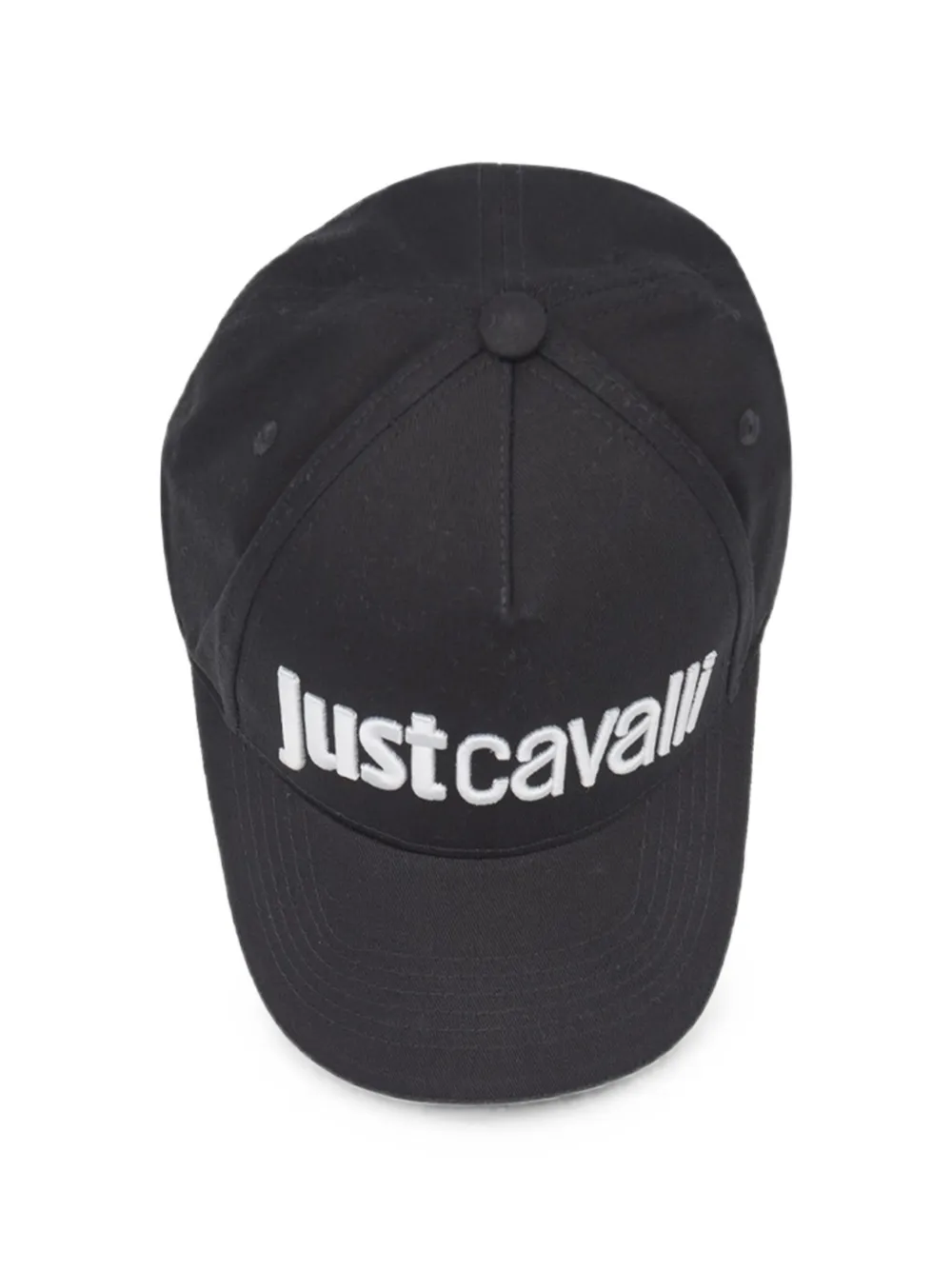 Just Cavalli Honkbalpet met geborduurd logo Zwart
