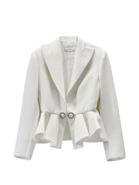 Genny veste à ourlet volanté et ornements de cristaux