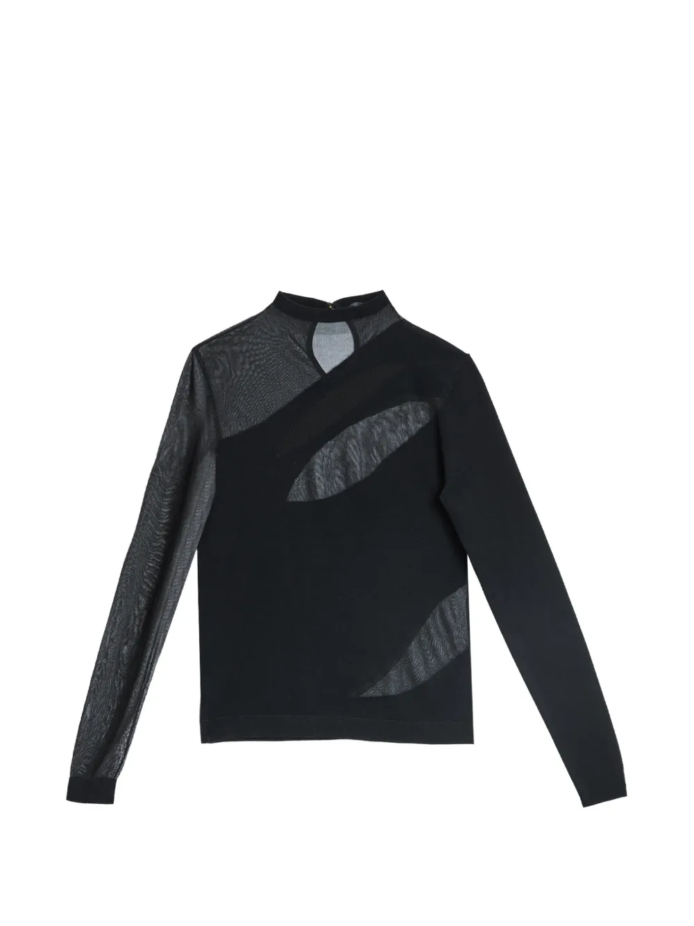 Just Cavalli sheer-panelled high-neck blouse