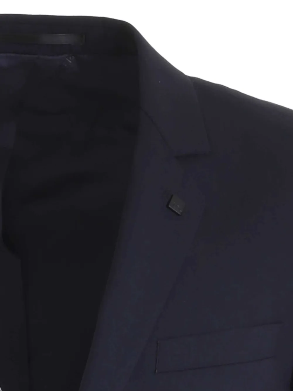 Karl Lagerfeld Jack met enkele rij knopen en gekerfde revers Blauw