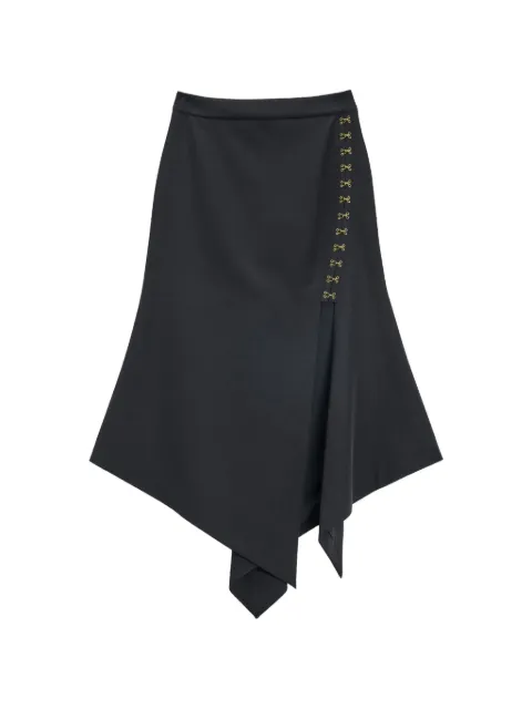 Just Cavalli Hooks asymmetrical midi skirt