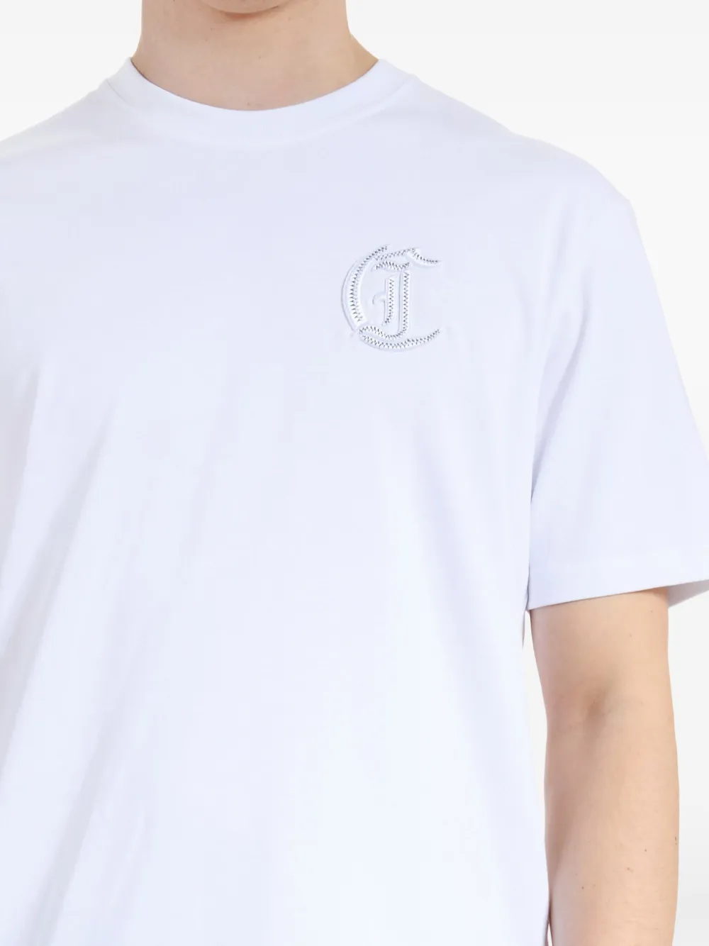 Just Cavalli T-shirt met geborduurd logo Wit