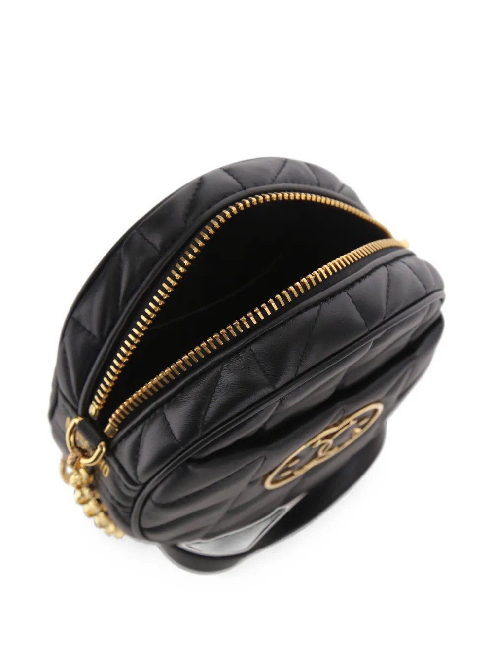 Moschino Double Smile gewatteerde crossbodytas Zwart