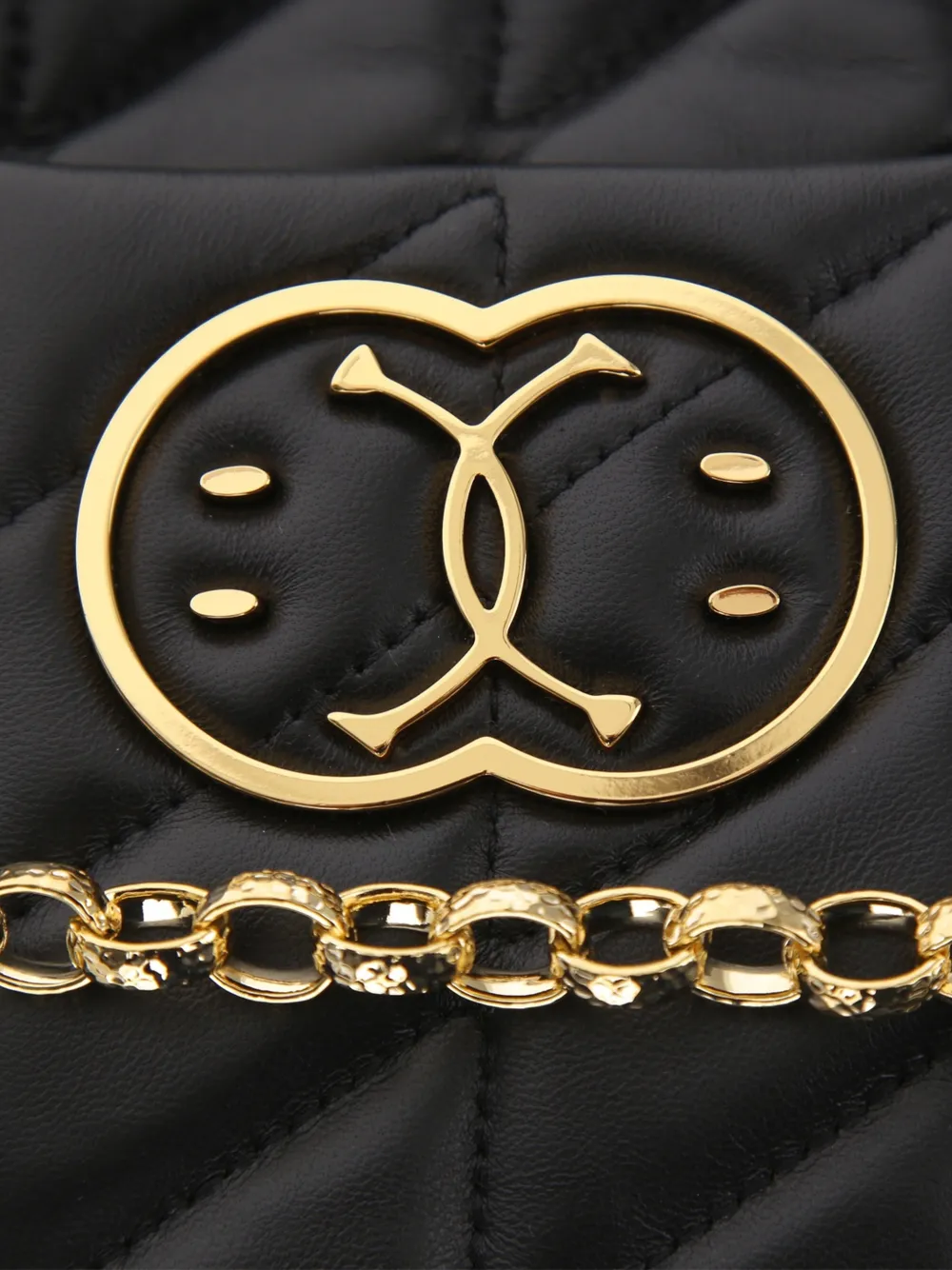 Moschino Double Smile gewatteerde crossbodytas Zwart