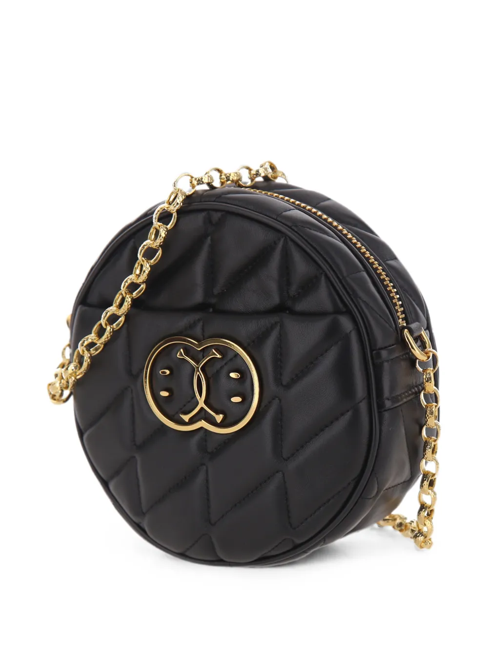 Moschino Double Smile gewatteerde crossbodytas Zwart