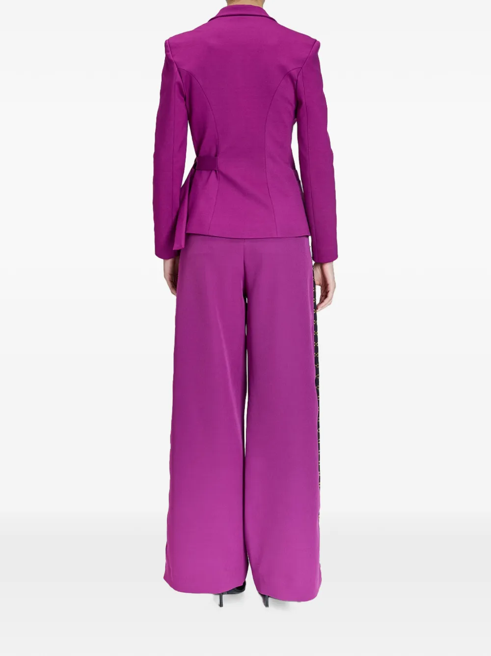 Just Cavalli Jack met slangendetail en gespsluiting Paars
