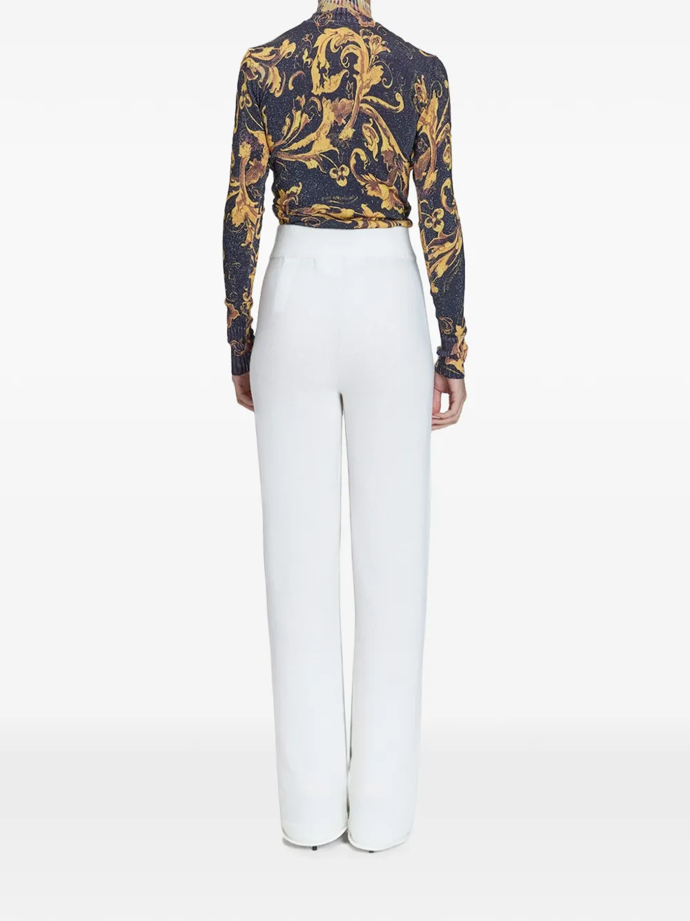 Genny Broek met geborduurd logo Wit