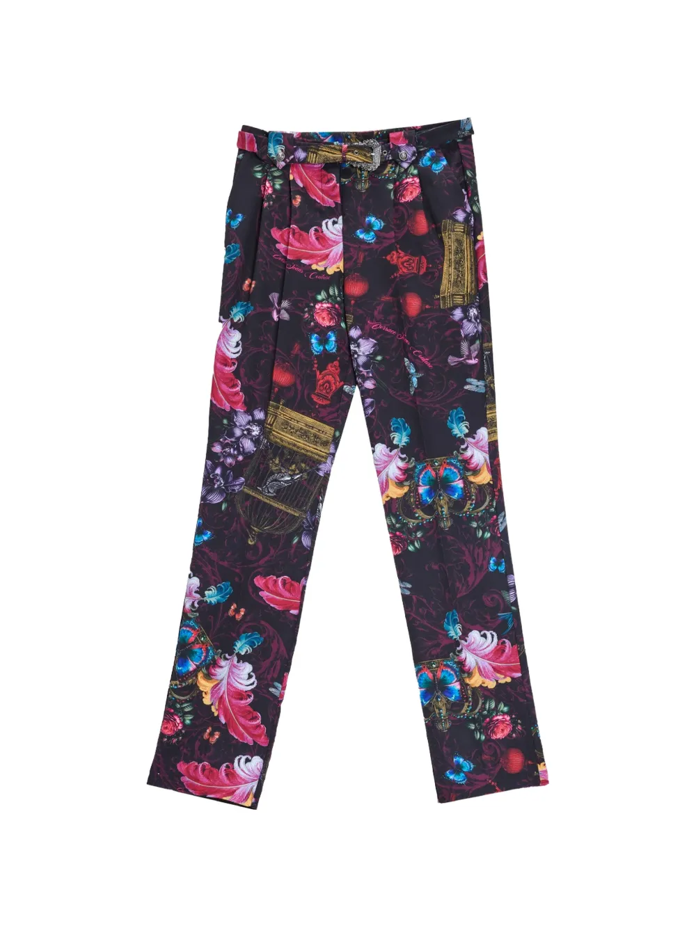 Versace Jeans Couture Cabinet de Curiosité Baroque-buckle trousers