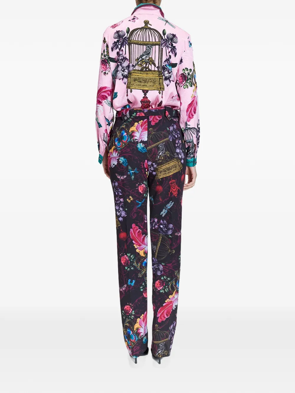 Versace Jeans Couture Cabinet de Curiosité broek met barokgesp Zwart