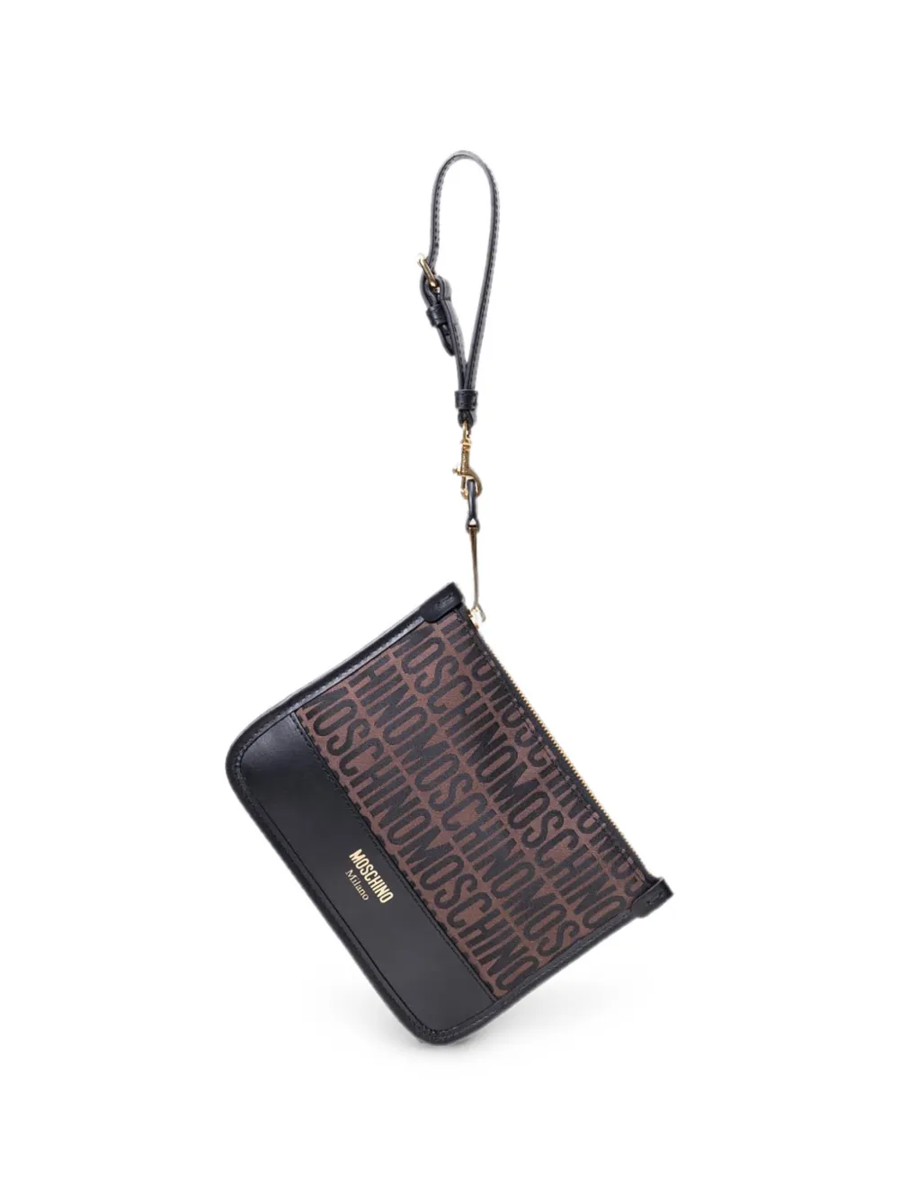 Moschino Lost And Found clutch met logoprint Bruin