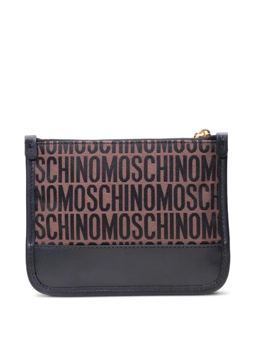 Moschino Lost And Found clutch met logoprint Bruin