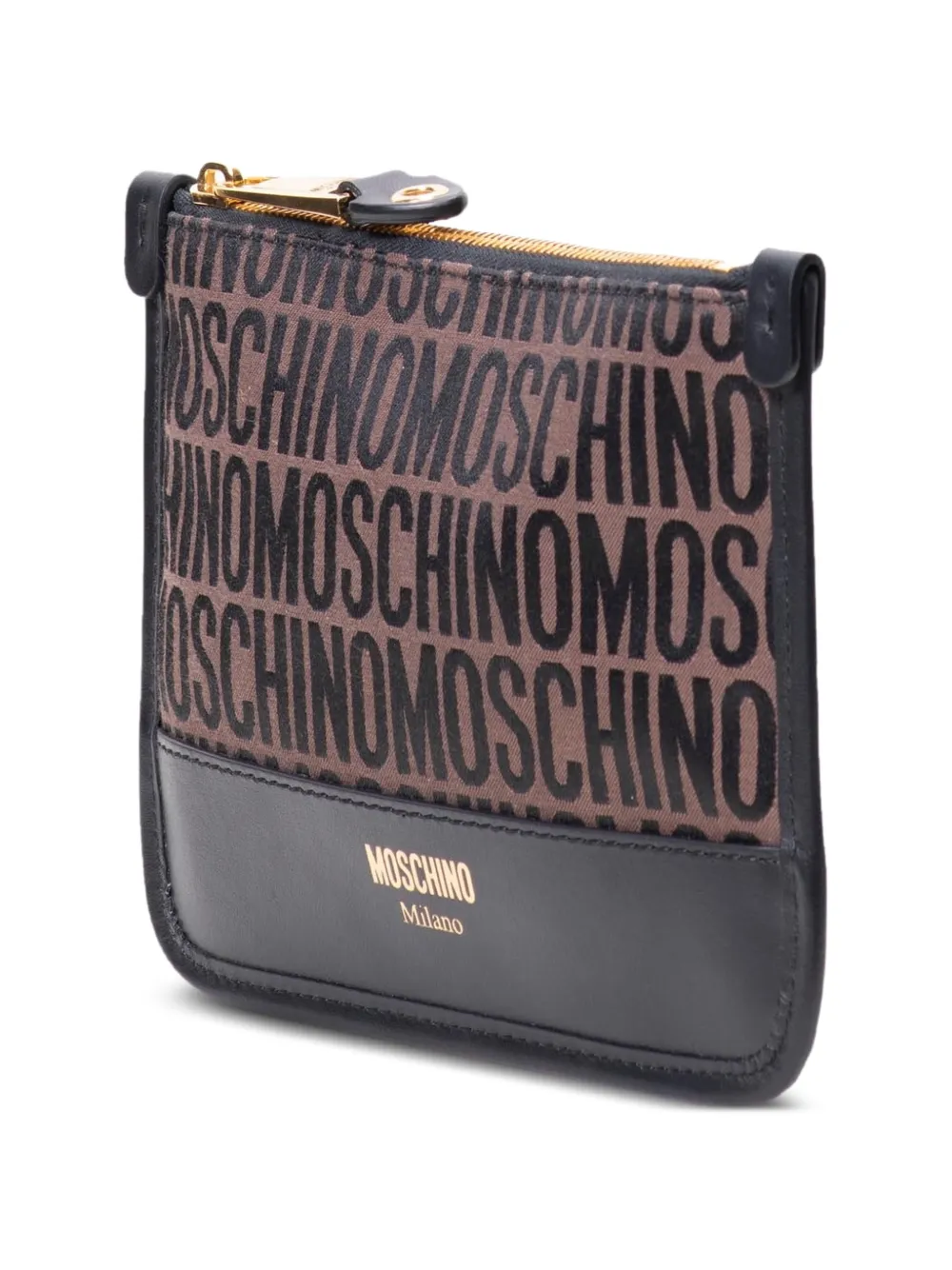 Moschino Lost And Found clutch met logoprint Bruin