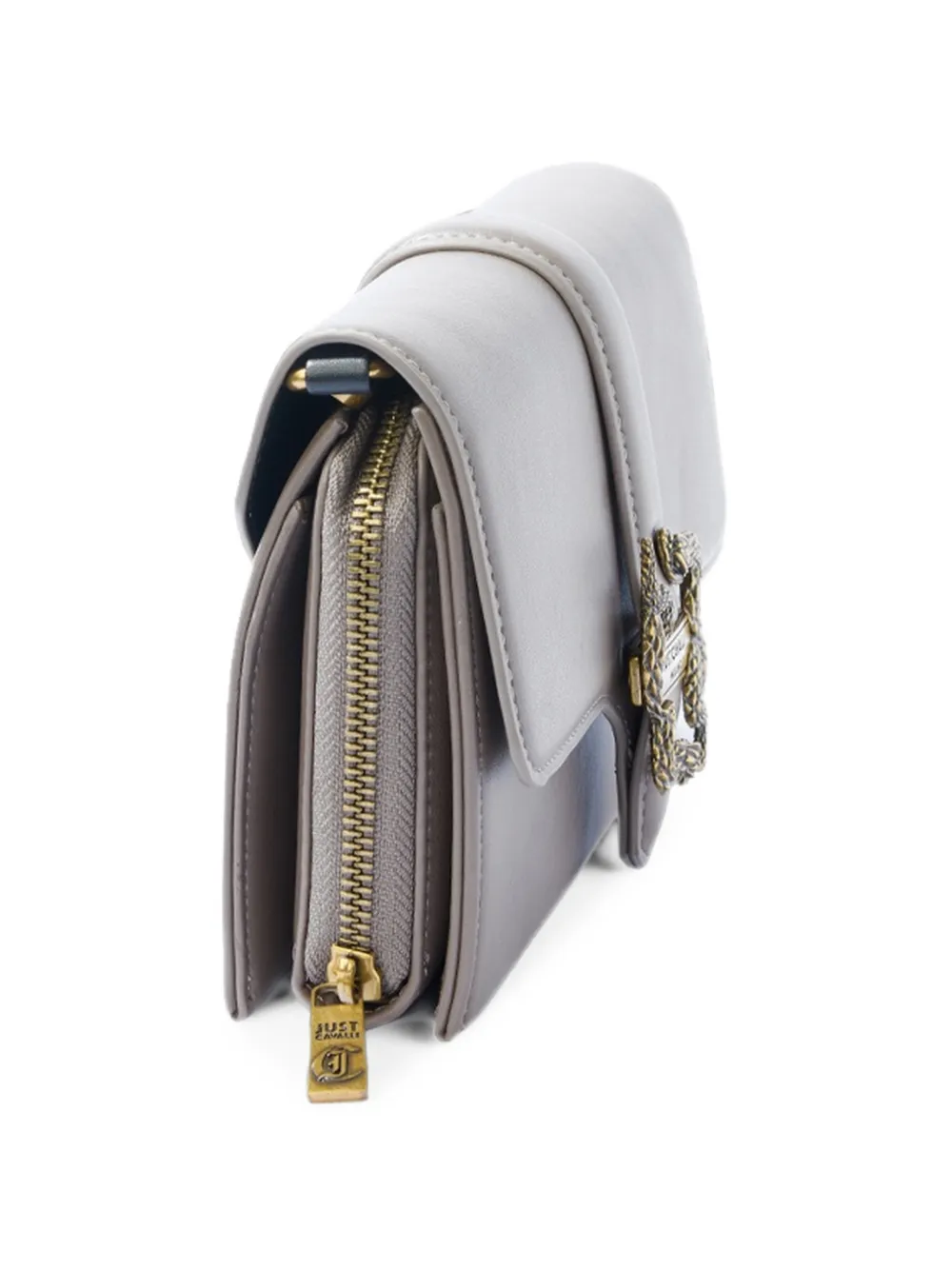 Just Cavalli Iconic Snakes mini-tas met ketting Grijs