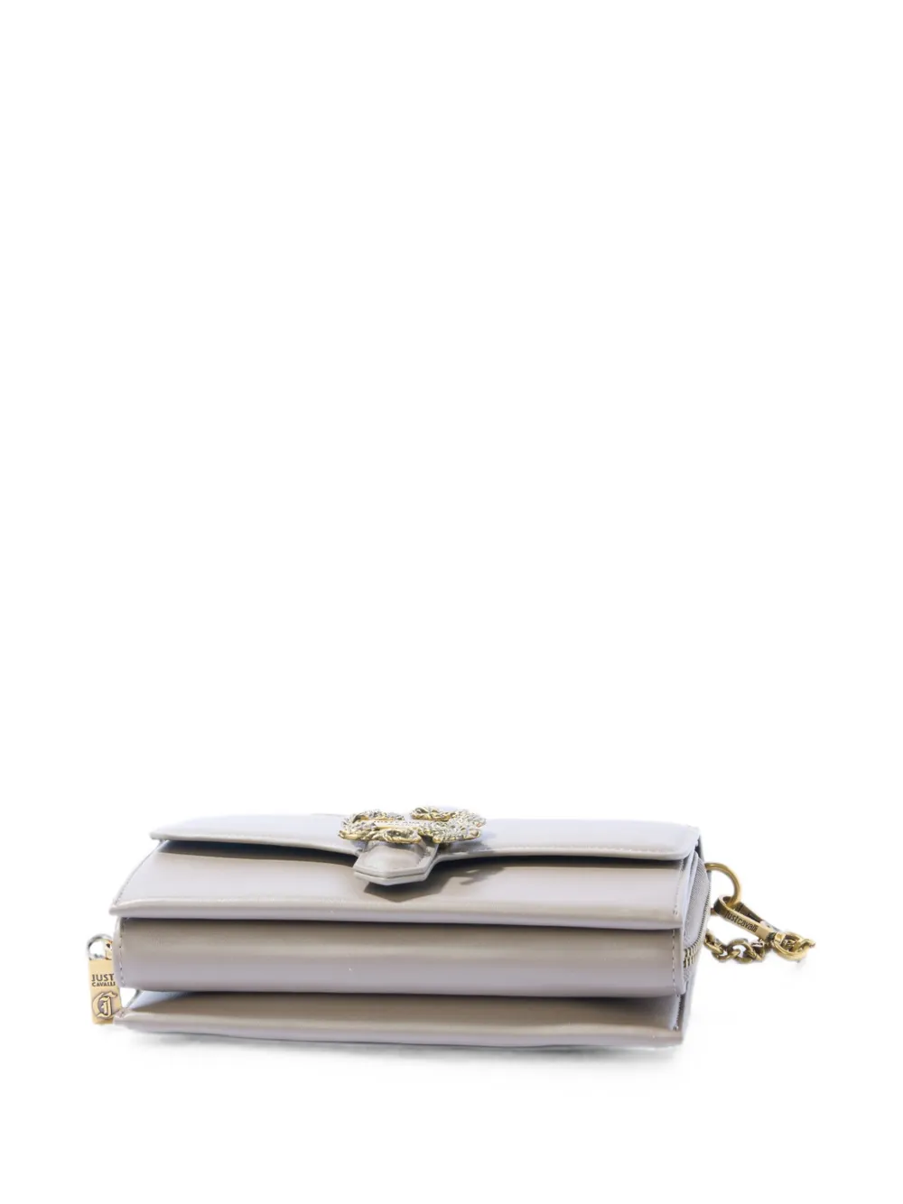 Just Cavalli Iconic Snakes mini-tas met ketting Grijs