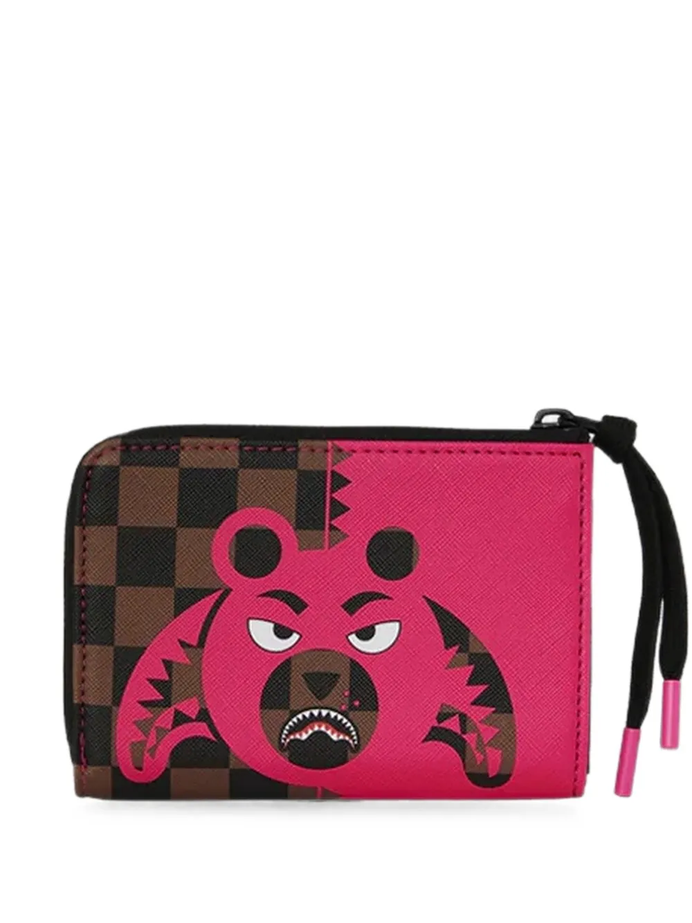 Sprayground Gumdrop Money Bear Shark checkered wallet