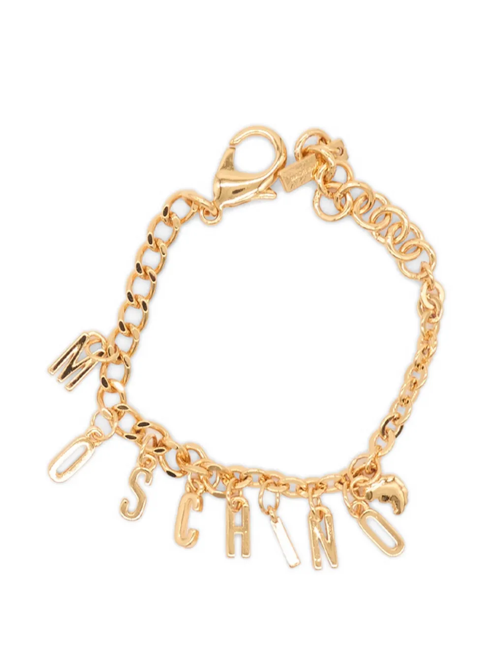 Moschino logo-charm Chain Bracelet | Gold | FARFETCH GE