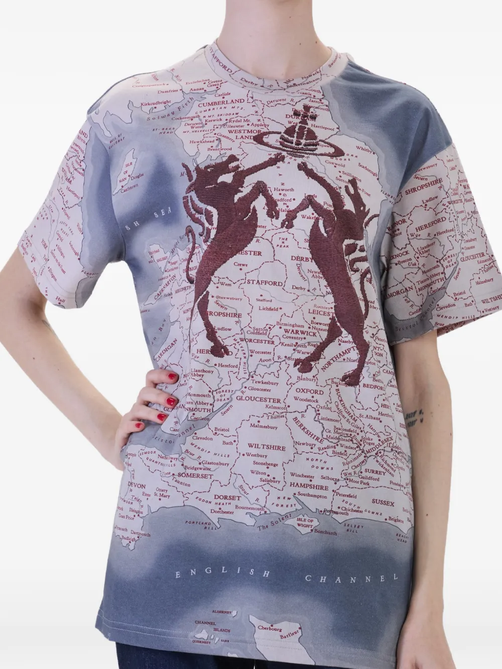 Vivienne Westwood Horses and Orb T-shirt Paars