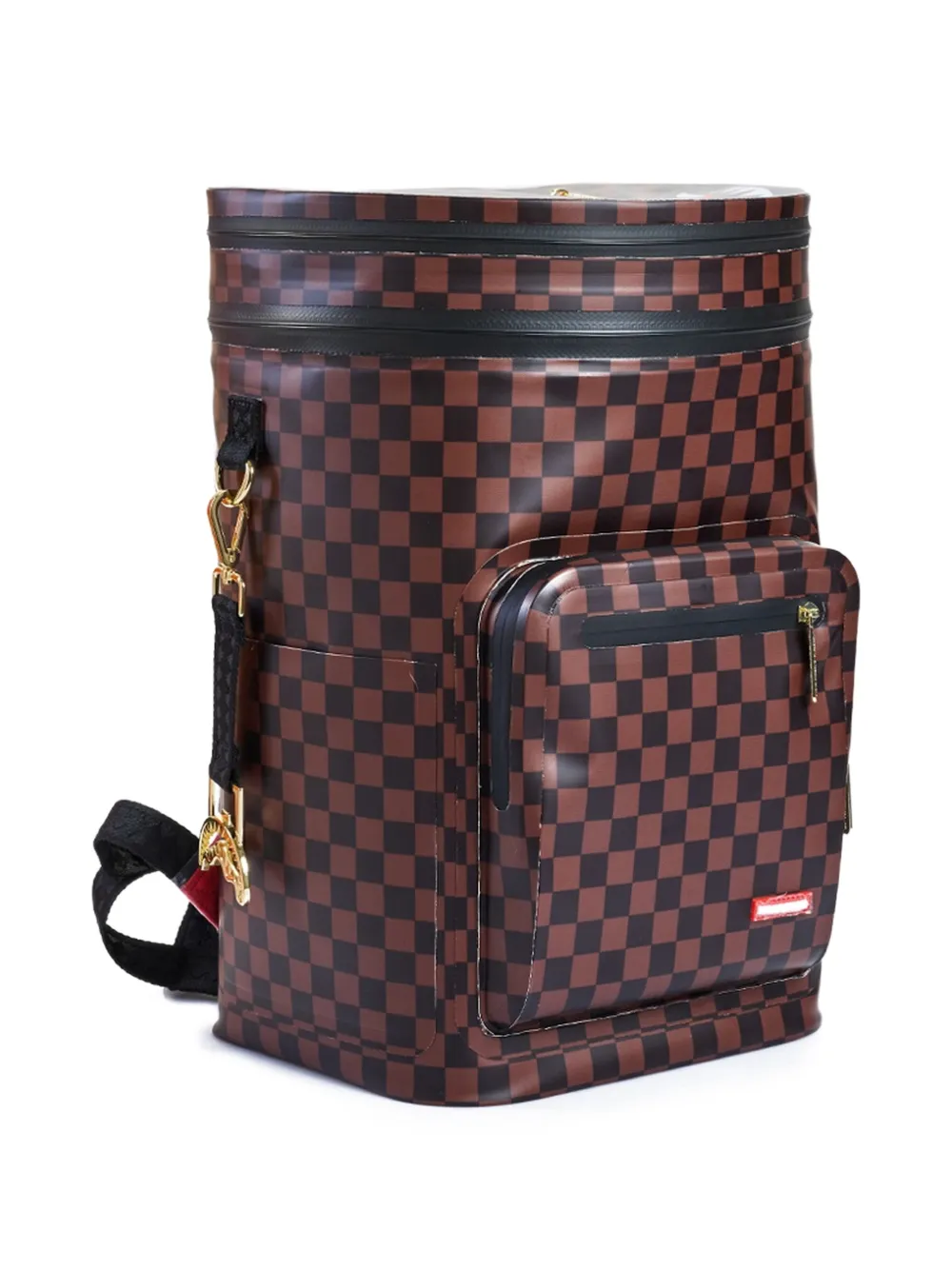 Sprayground Shark Cooler geruite rugzak Bruin