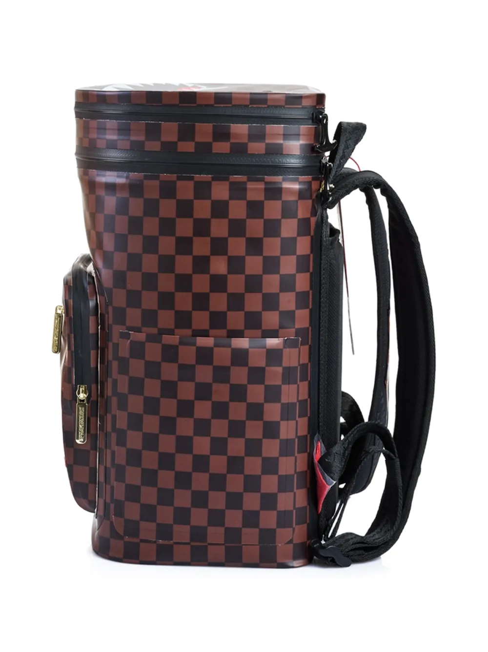 Sprayground Shark Cooler geruite rugzak Bruin