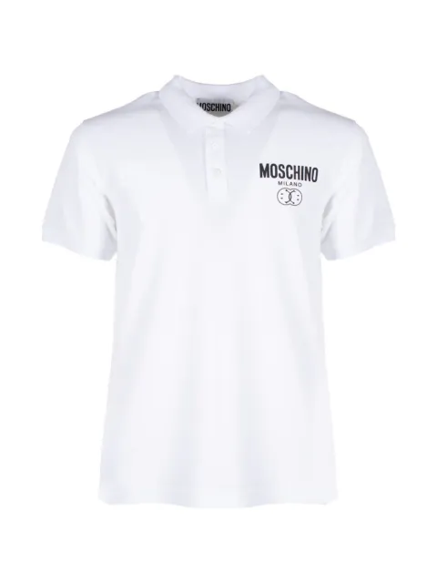 Moschino Double Smile piqué polo shirt