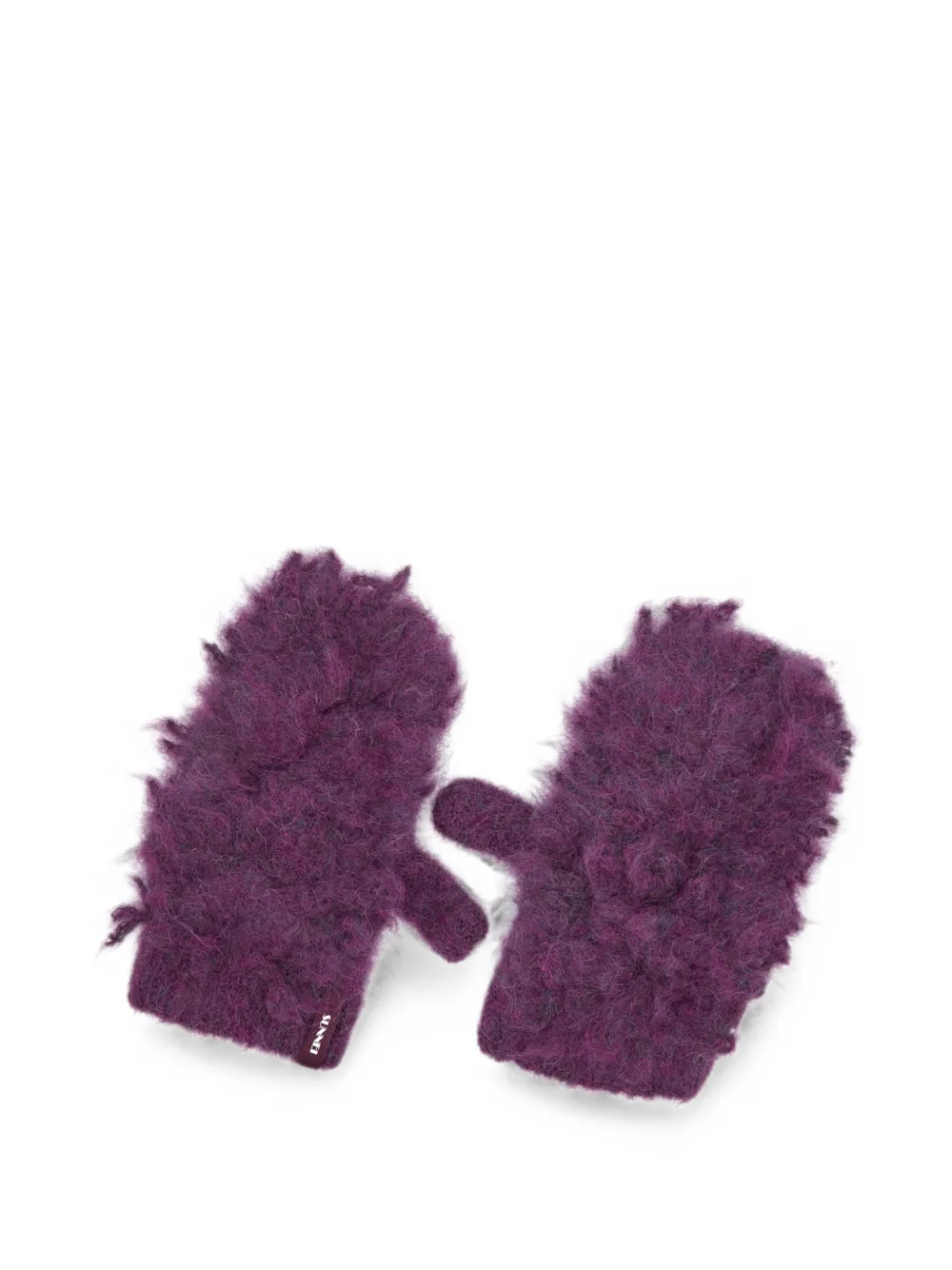 Sunnei Yeti brushed mittens | Purple | Image 1