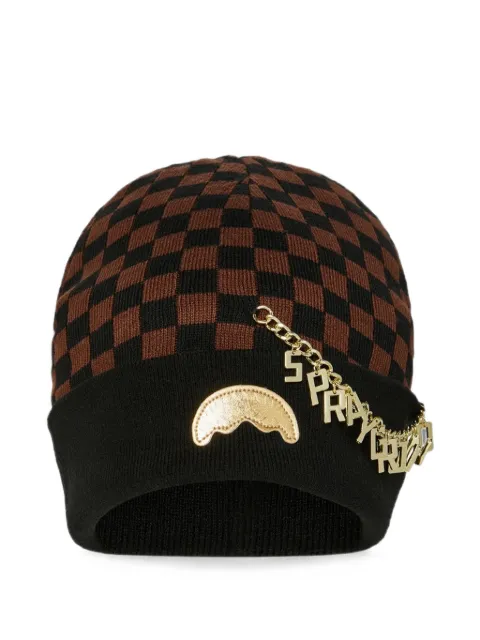 Sprayground Charming Sip checkerboard beanie hat