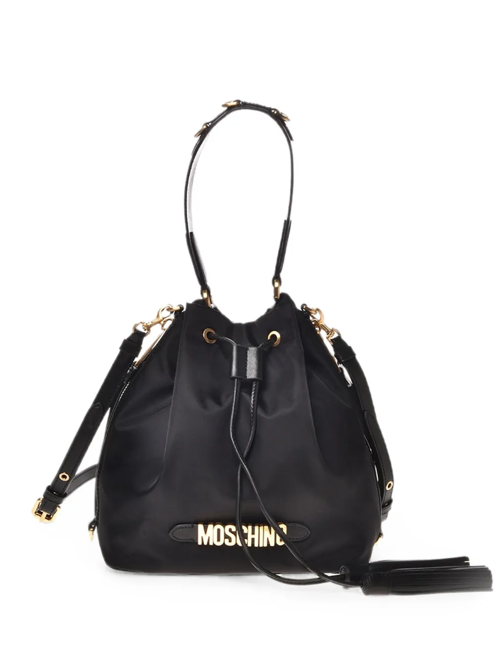 Moschino Borsa a secchiello con logo - Nero