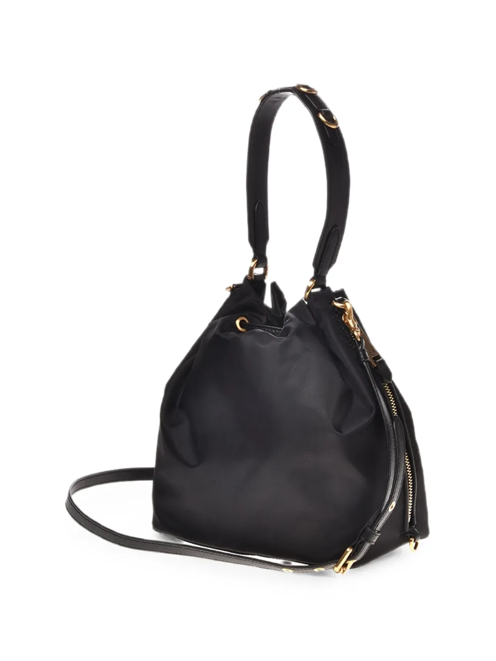 Moschino Bucket-tas met kwastje en logo Zwart