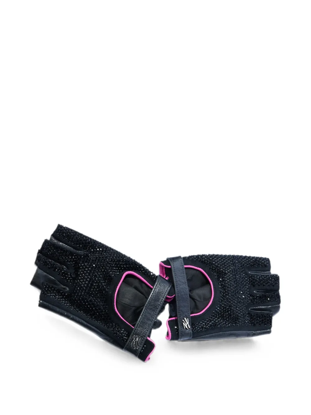 Karl Lagerfeld K/Autograph rhinestone-embellished fingerless gloves · L