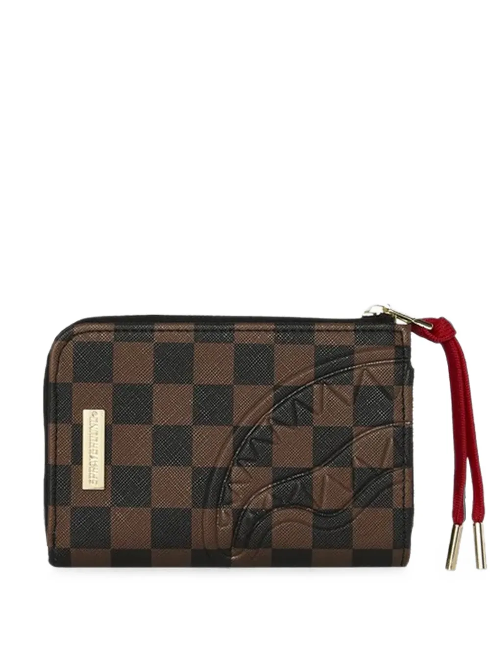 Sprayground Portafoglio Red Redemption Shark con zip - Marrone