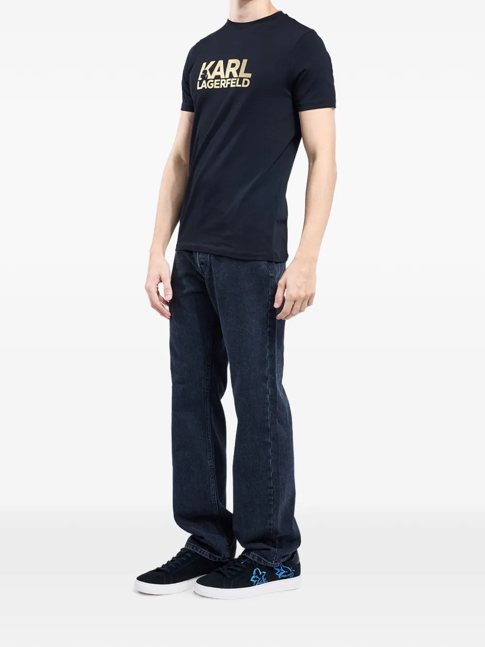 Karl Lagerfeld T-shirt met logoprint Zwart