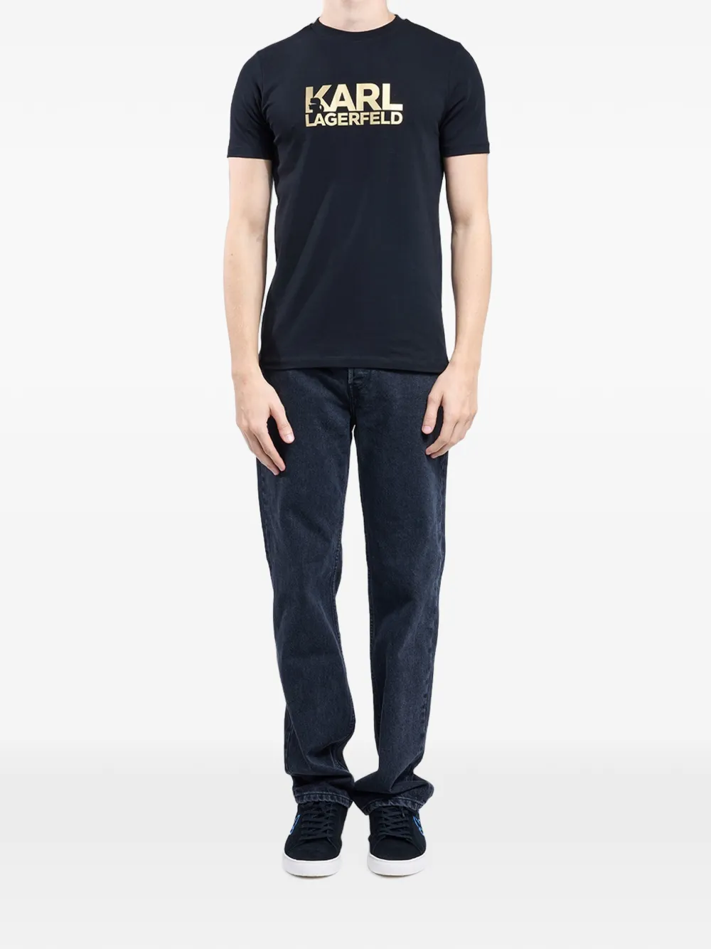 Karl Lagerfeld T-shirt met logoprint Zwart