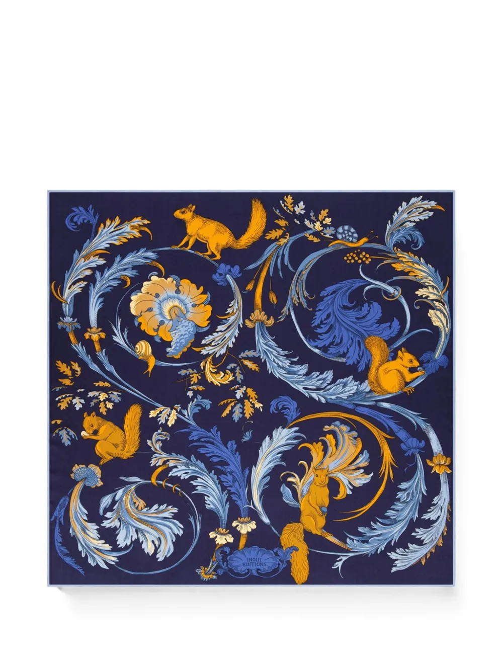 Inoui Editions Sciarpa Rococo squadrata - Blu