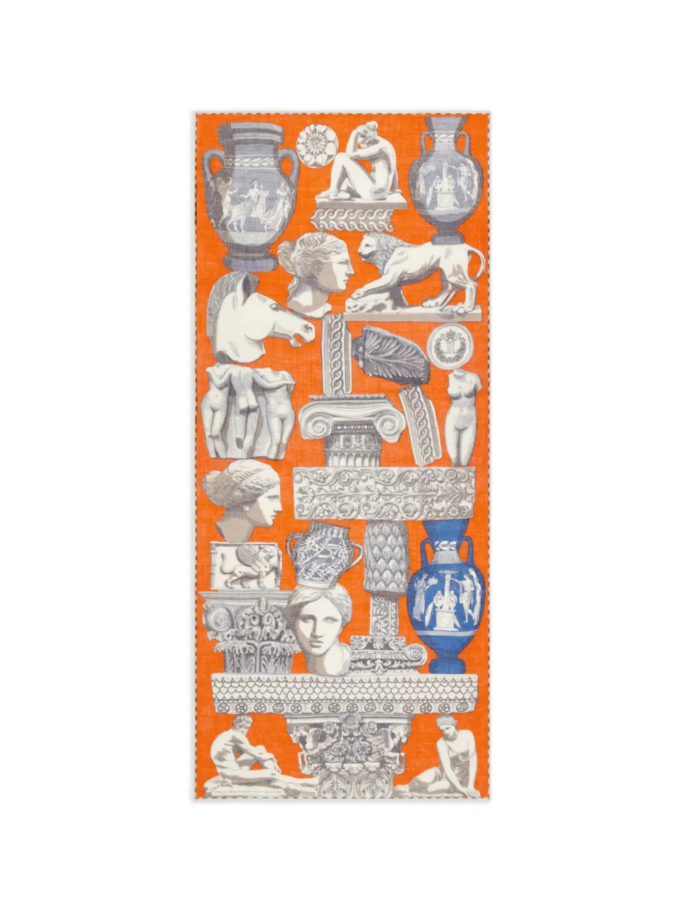 Inoui Editions Foulard Archives con stampa grafica - Arancione