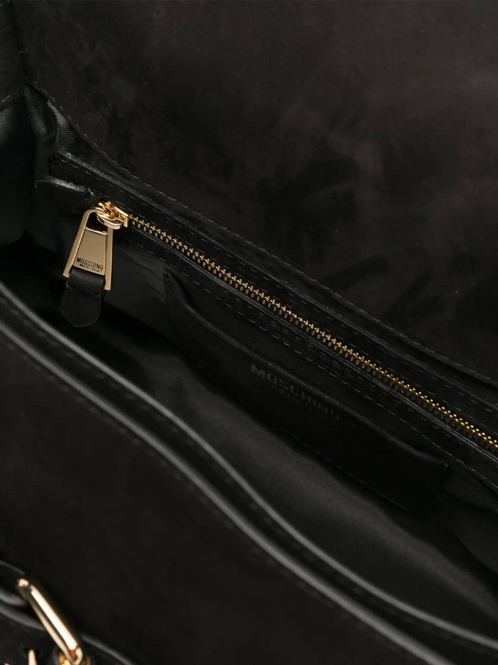 Moschino Tie Me schoudertas met gesp Zwart