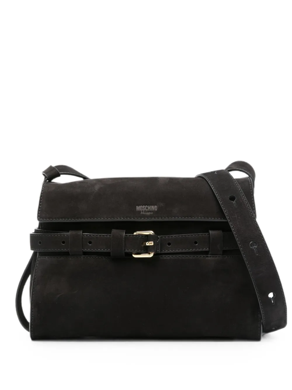 Moschino Borsa a spalla Tie Me con fibbia - Nero