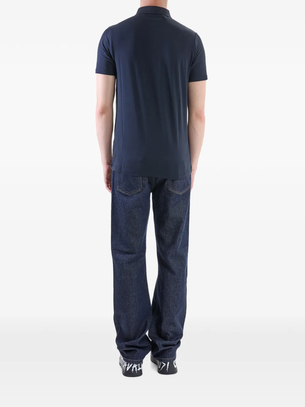 Karl Lagerfeld Karl Kameo poloshirt met borduurwerk Blauw