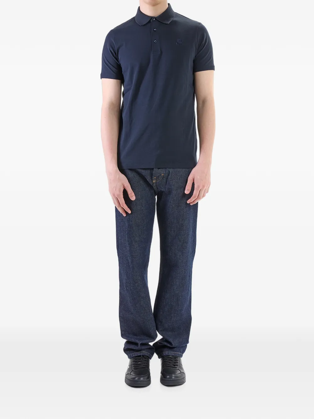 Karl Lagerfeld Karl Kameo poloshirt met borduurwerk Blauw