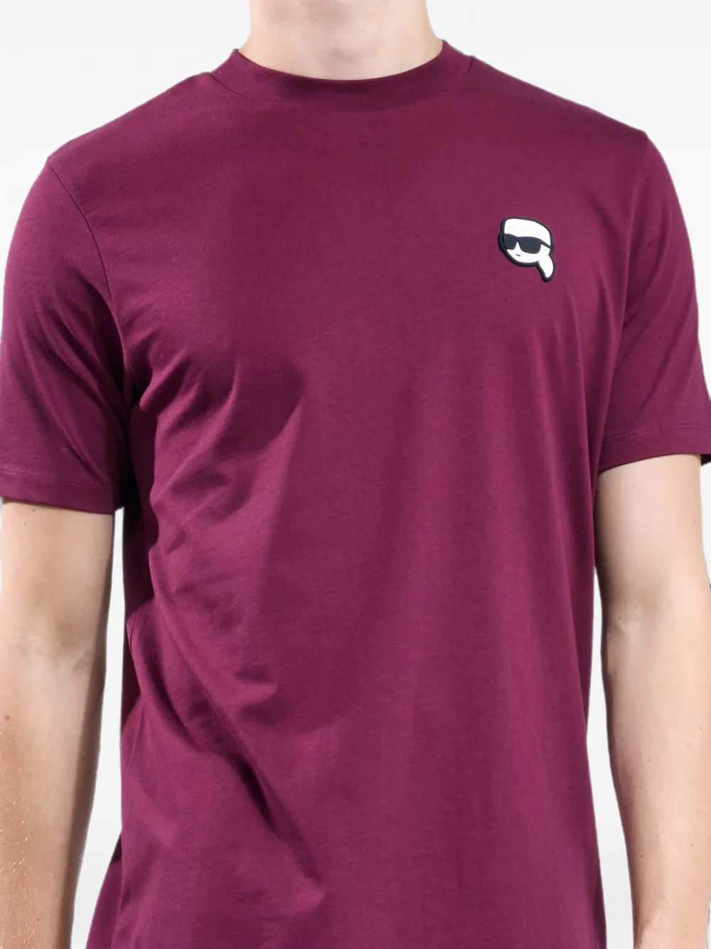 Karl Lagerfeld T-shirt met NFT-patch Paars